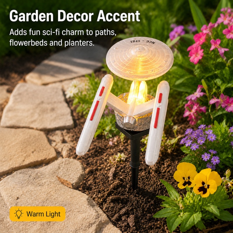 Star Trek USS Enterprise Solar - Smart Garden Light Camera review and price