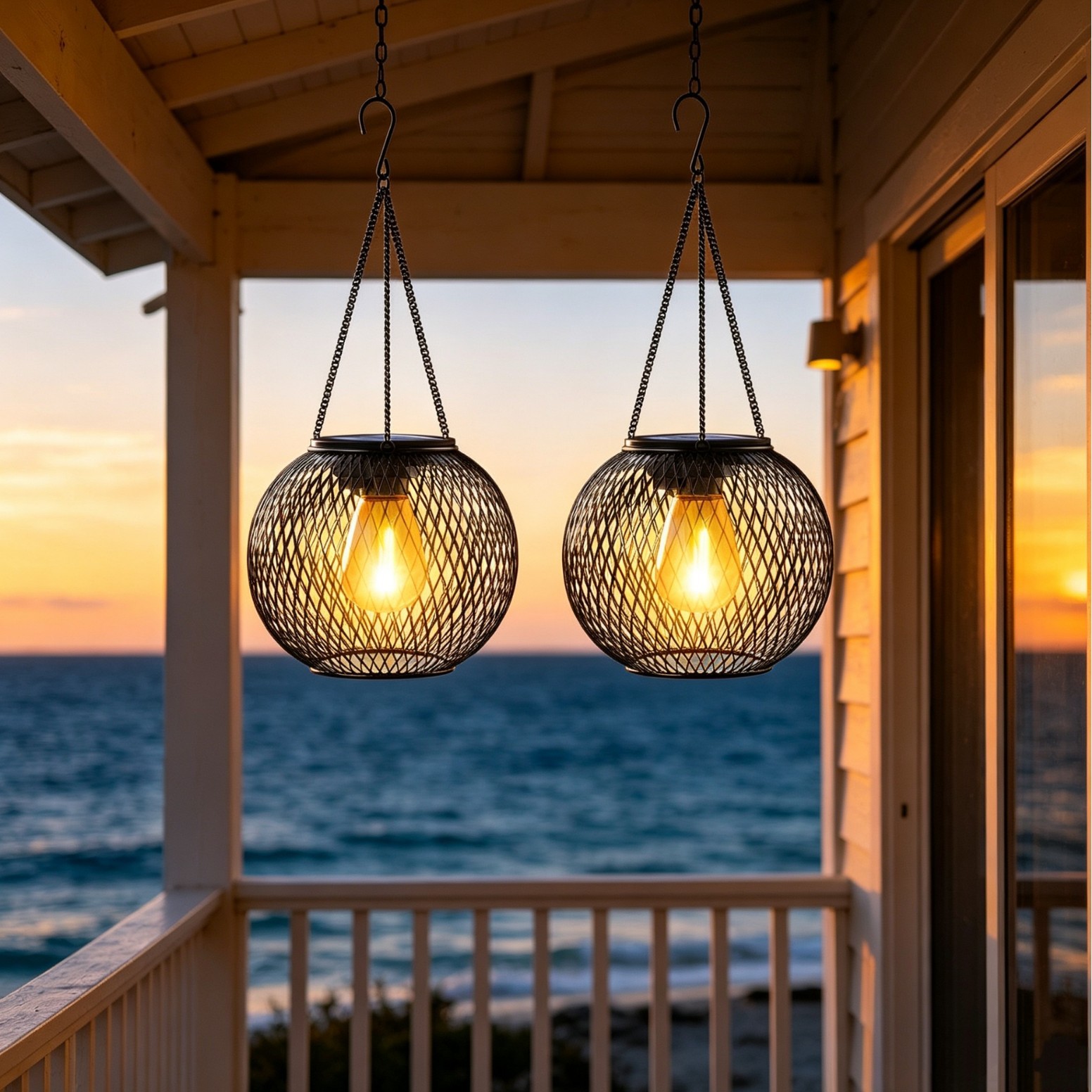 Solar Powered LED Hanging Floo - Smart Garden Lamp review and price