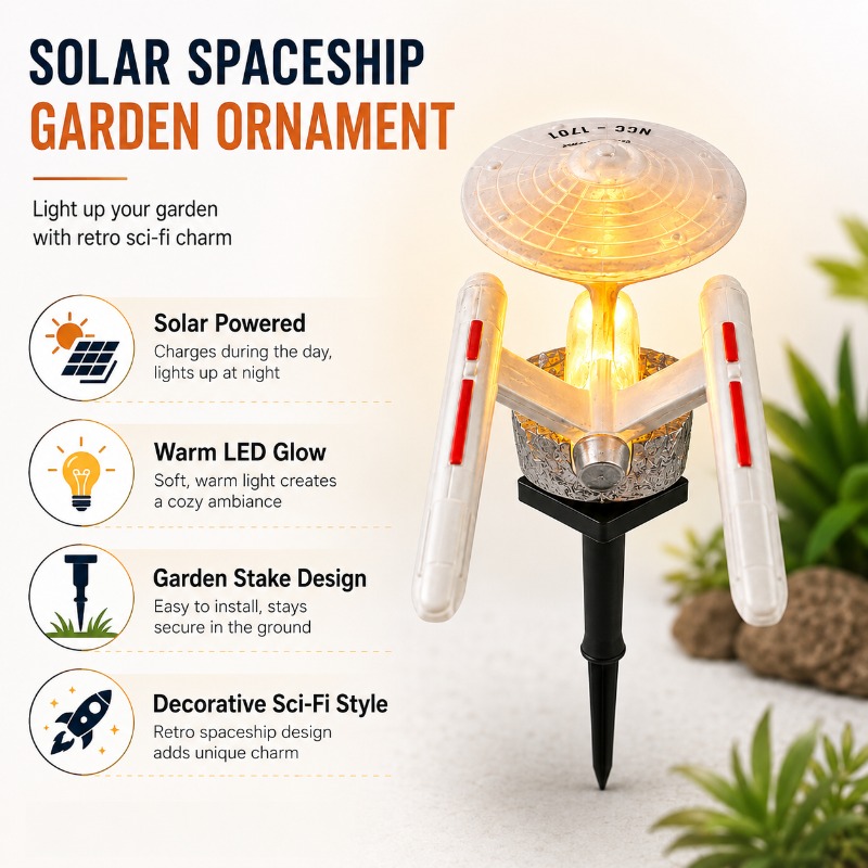 Star Trek USS Enterprise Solar - Smart Garden Light Camera review and price