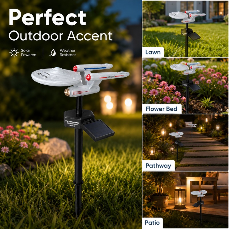 Star Trek USS Enterprise Solar - Smart Garden Light Camera review and price