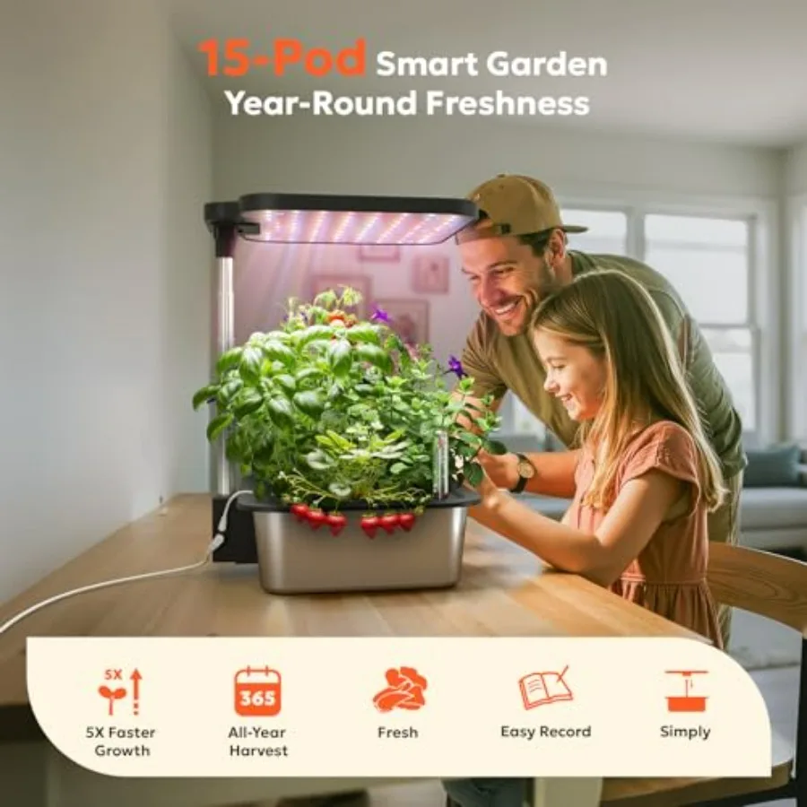 Indoor herb garden kit with 15 - Smart Garden Construct review and price