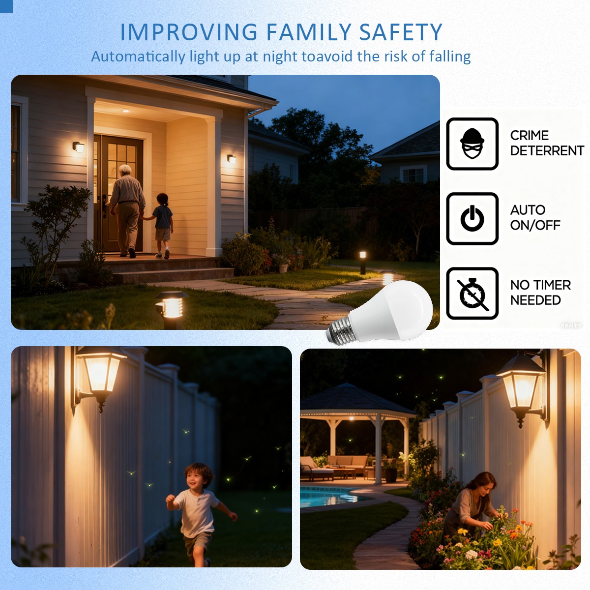 10pcs Auto ON OFF Sensor Light - Smart Garden Led Lights review and price